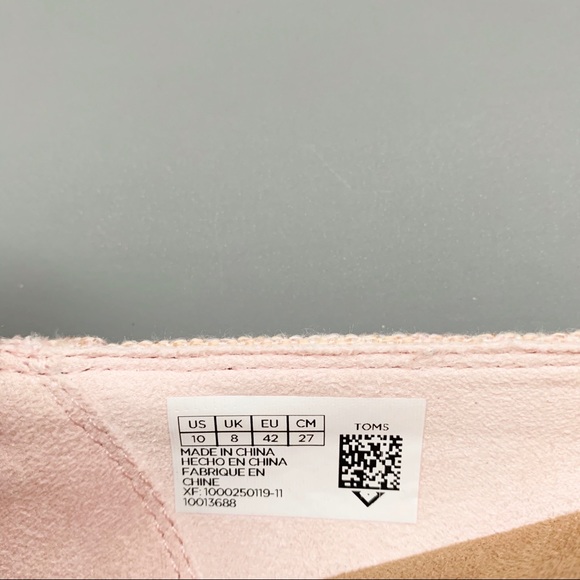 NWOB TOMS Jutti Pink Slubby Flats - Picture 8 of 9